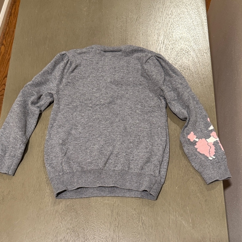 Bonnie Jean Pink Poodle Gray Knit Sweater size 6X - Picture 3 of 3